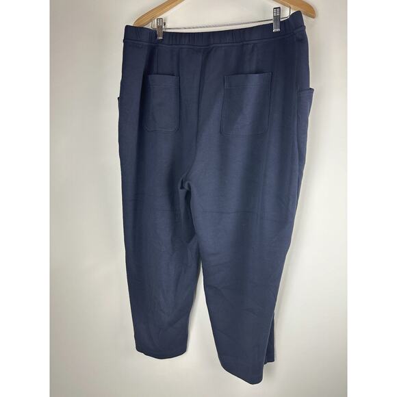 J. Jill Fit Sleek Double Knit Seamed Crop Pants Navy Blue Women's Plus Size 2X - Picture 7 of 13